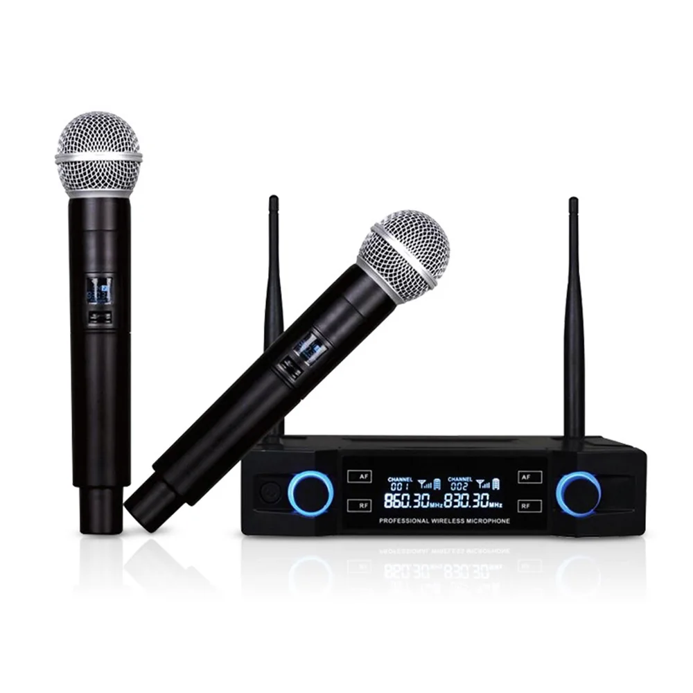 

Professional wireless handheld microphone 2-channel wireless microphone for karaoke system