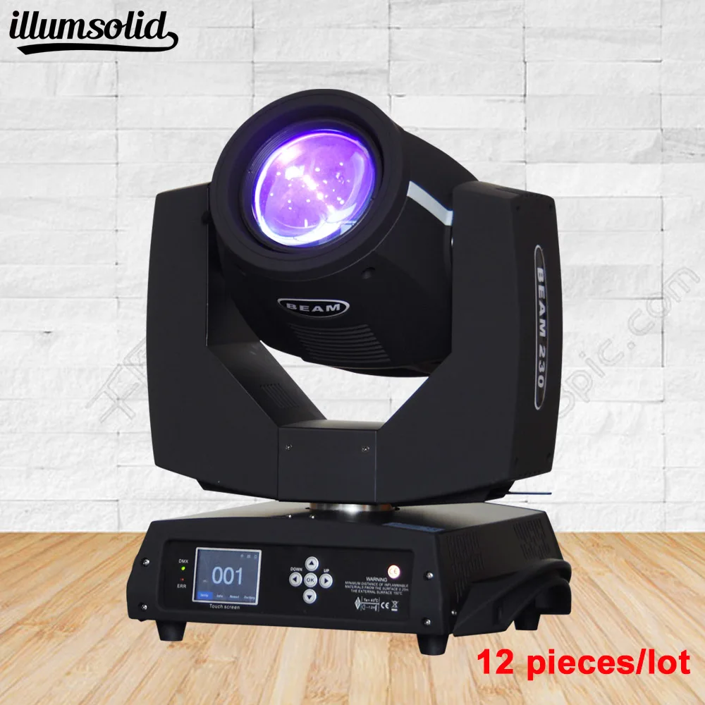 

12Pcs/lot High brighter double prisms Super Beam 7r 230w Touch Screen Moving Head Party Light Dj Christmas DMX Disco Light