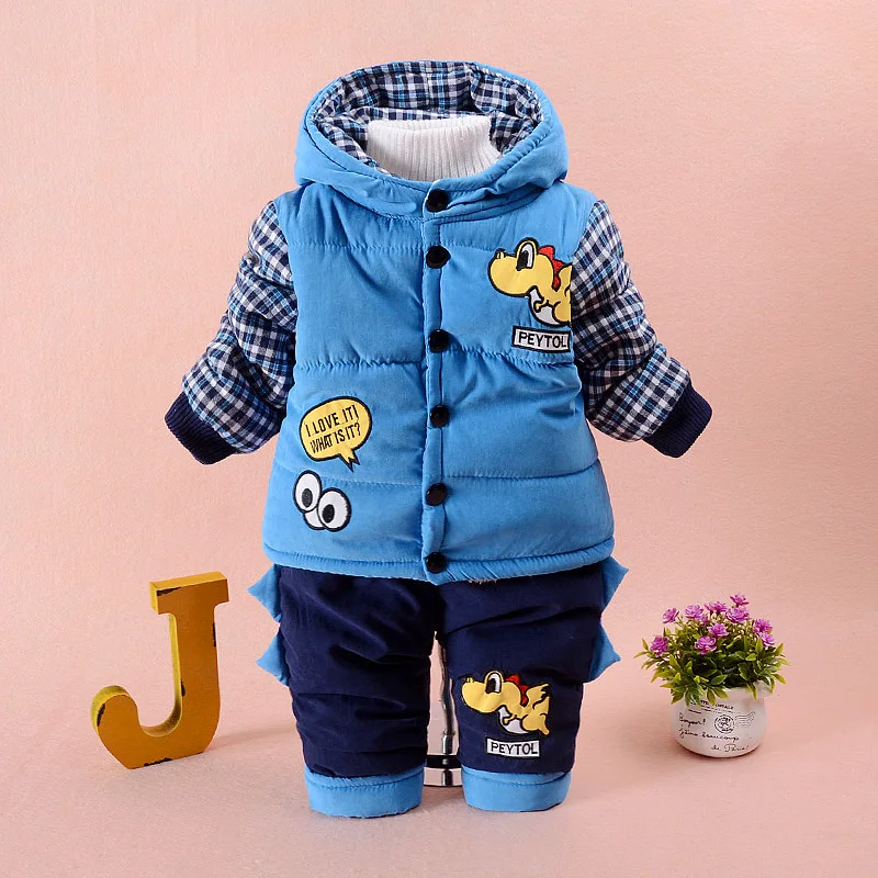 2017 Autumn Winter Infant Baby Boy Clothes Set Cotton Padded Suit ...