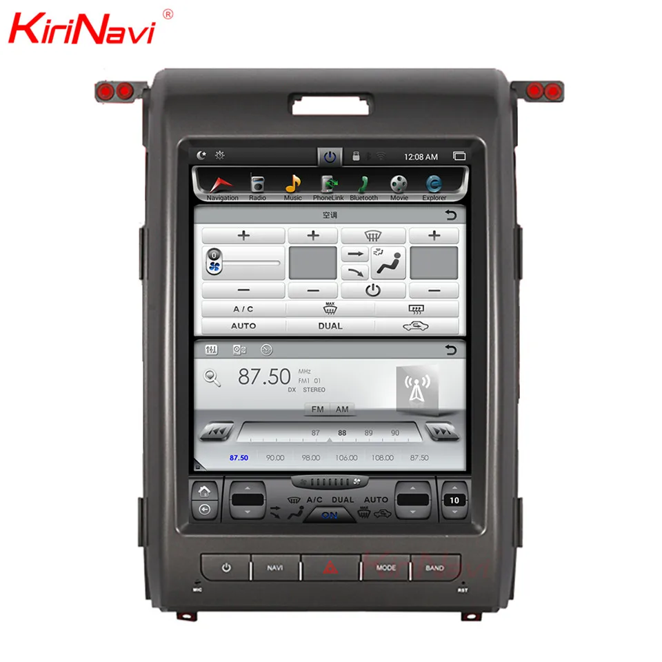 Sale KiriNavi Vertical Screen Tesla Style 12.1" Android 8.1 Car Radio For Ford F150 Car Dvd Multimedia GPS Navigation 2009 - 2013 4G 3