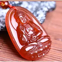 Световое пятно натуральный красный агат кулон Зодиак-это покровитель Амитабхи натальной Будда