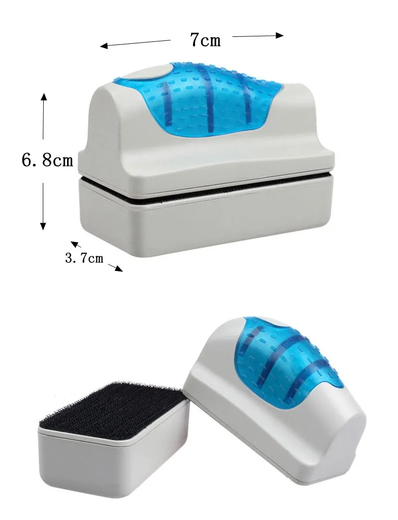 2 шт. для стеклянного аквариума очиститель для аквариума Магнитная Адсорбция Очищающая Салфетка Щетка для менее 5 мм стекла