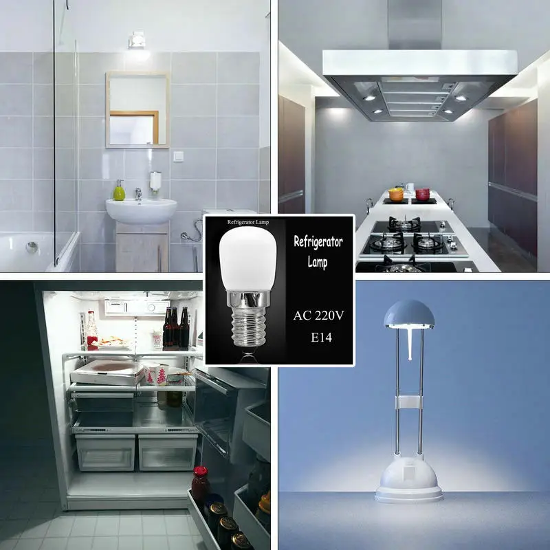 1 unid Mini Lamparas refrigerador luz E14 lámpara LED 2 W COB de AC 220 V bombillas de foco congelador refrigerador lámpara de ahorro de energía 1 unid Mini Lamparas refrigerador luz E14 lámpara LED 2 W COB de AC 220 V bombillas de foco congelador refrigerador lámpara de ahorro de energía