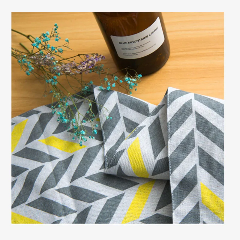 Table Runner Modern Geometric Cell Party Wedding Decor Crafts Linen Cotton Bed Runner Hotel