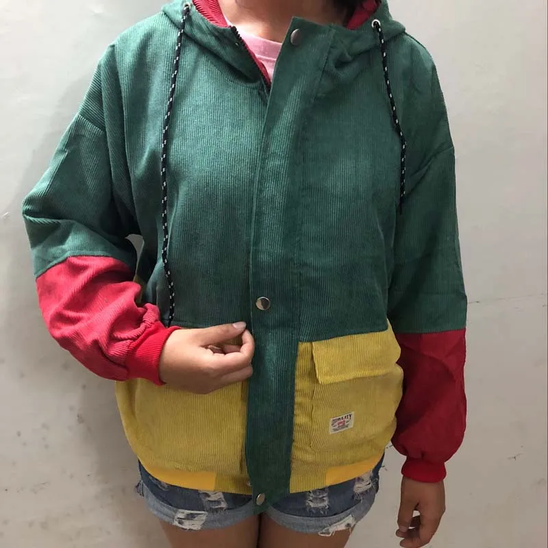 Woman Jackets Winter Korean Hooded Zipper Coat Corduroy Jacket Harajuku Loose Warm Bomber Jacket Large Size S-3XL Woman Jackets Winter Korean Hooded Zipper Coat Corduroy Jacket Harajuku Loose Warm Bomber Jacket Large Size S-3XL
