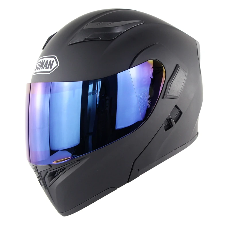 

Double Lens Motorcycle Helmets With Replaceable outer visors Model K5 Flip up Motorbike Capacetes DOT Approval Soman 955