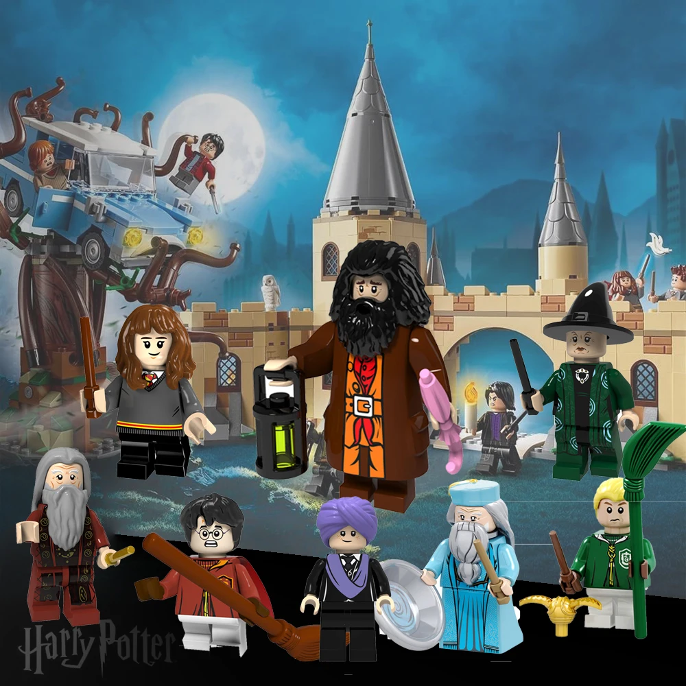 

Hot legoed famous playmobil original Hogwarts Harri Potte duplo model building blocks action fantastic beasts set Hermione Rubs