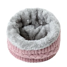 Зимний теплый шарф для женщин трикотажные шейные шарфы кольца плюшевые детские мужские кольцо-Ошейник женский фуляр шейный платок