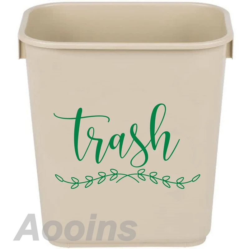 Trash Vinyl Sticker Trash Barrel  Decor