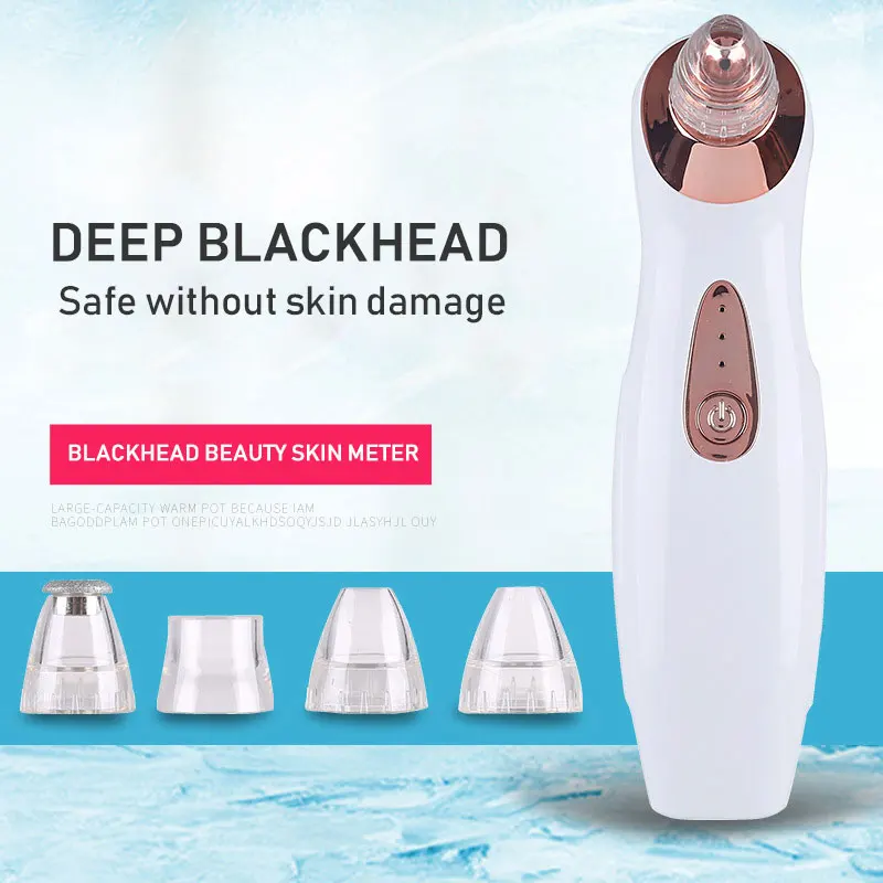 

Electric Blackhead Remover Face Acne Pore Vacuum Suction Pore Cleaner Machine with 4 Replacement Head Deep Clean Skin Care Tools