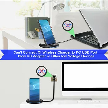 

Protable Qi Wireless Charger Stand Holder Fast Charging Dock Pad for Samsung Galaxy S9/S9 Plus GY88