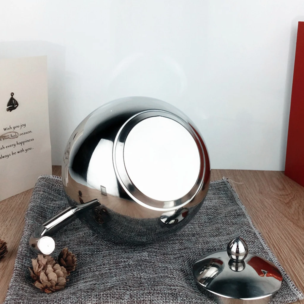 Stainless Steel Teapot Coffee Tea Kettle Loose Leaf Teapot with Infuser 1L 1.5L 2L