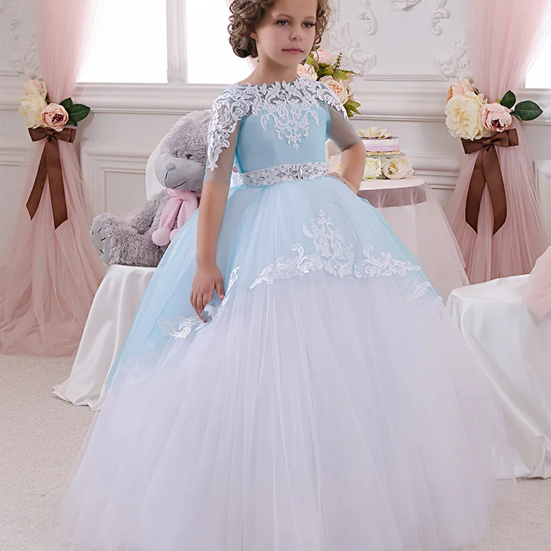 

Dress for children ball gown short sleeves dress for girls party dress princess dress lace 2-13 yrs