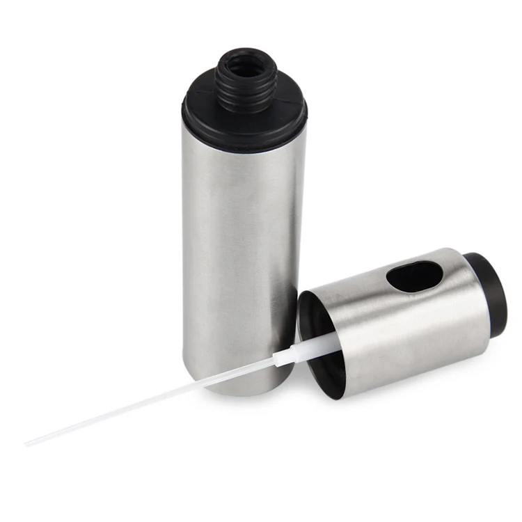 Silver Stainless Steel Olive Pump Spraying Oil Bottle Sprayer BBQ Cooking Tool Can Oil Jar Pot Cookware kitchen Tool (4)