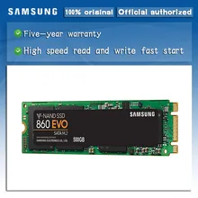 SAMSUNG SSD 860 EVO M.2 2280 SATA 1 ТБ 500GB 250GB Внутренний твердотельный диск жесткий диск HDD M2 ноутбук Настольный ПК MLC PCLe M.2