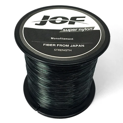 1000 м нейлоновая рыболовная моноволоконная нить Япония прочная Мононить морское рыболовство на волнах линия 4 LB-28 LB JOF бренды - Цвет: Black
