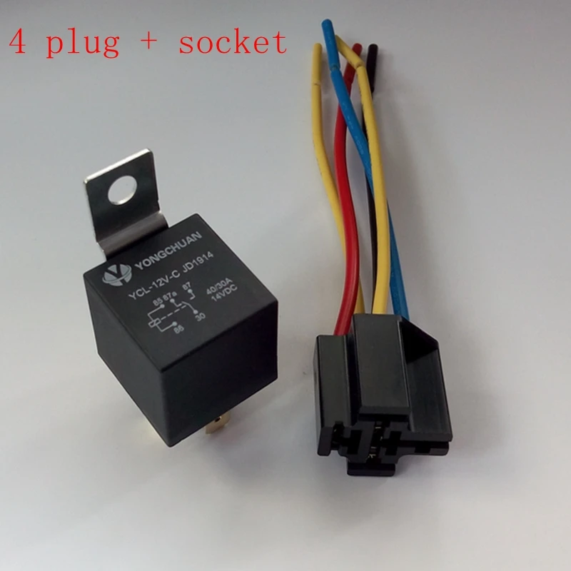 

YCL 40A car relay 12V24V4 plug 5 plug relay