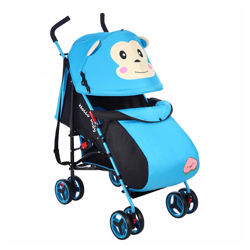 A La Mode Infantile Poussette Bande Dessinee Singe Poussette Multi Usage Landau Bebe Buggy Infantile Chariot Pliant Transport Aliexpress