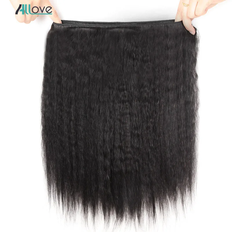Allove Peruvian Yaki Straight Human Hair Weave Bundles Natural Color Double Machine Weft Hair Extensions Non Remy Hair Bundles Allove Peruvian Yaki Straight Human Hair Weave Bundles Natural Color Double Machine Weft Hair Extensions Non Remy Hair Bundles