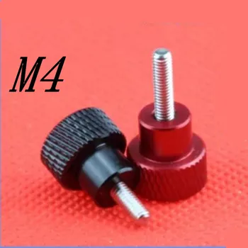 

10pcs m4 thread colourful aluminum head stainless steel step hand thumb screw
