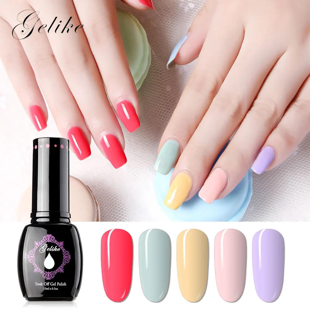 

Gelike 15ml UV Gel Nail Polish Color UV Lamp Soak Off Gel Polish Gelpolish Uv Gel Nail Polish Gel Nail Polish Nail Art