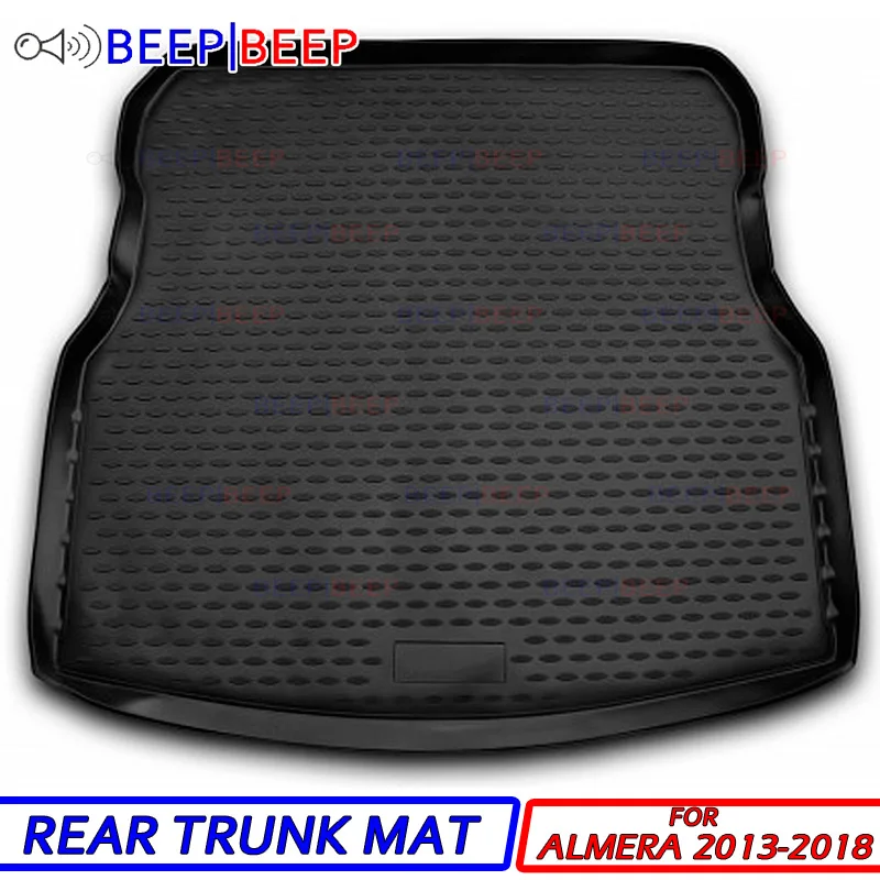 

For Nissan Almera 2013-2018 car trunk mats liner boot cargo mat tray floor carpet boot cargo rear mat waterproof car styling