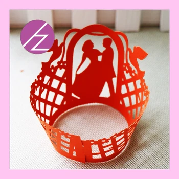 

50pcs Laser Cut Wedding Engagement Decoration Shining Paper Craft Cupcake Wrapper Toppers Liner Baking Cup Wedding/Birthday