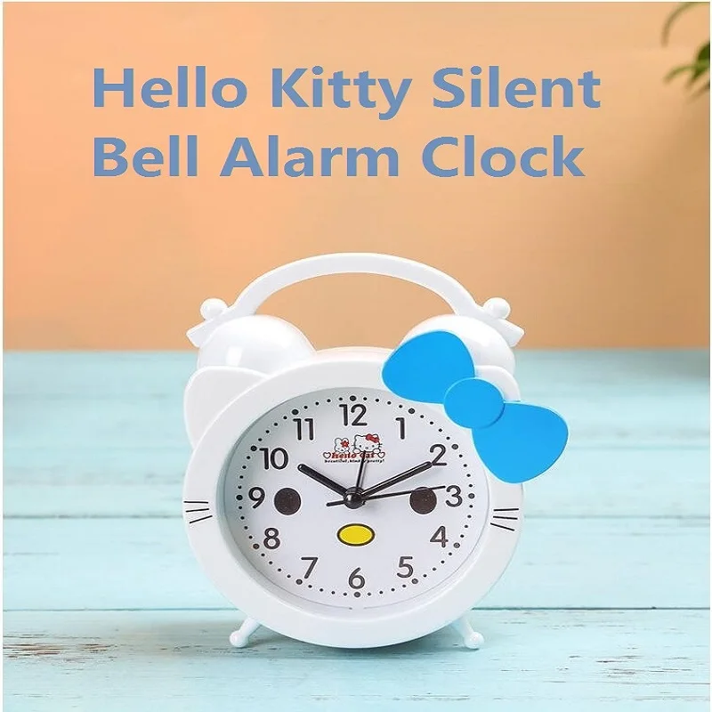 

2019 New Arrival Creative Cute Hello Kitty Cartoon Alarm Clock Silent Child Student Small Alarm Clock
