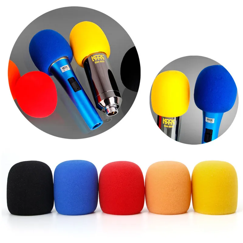 

2pcs Handheld Microphone Foam Mic Cover Professional Studio WindScreen Protective Grill Shield Soft Sponge Microphone Cap