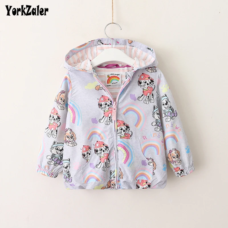 

Yorkzaler Kids Jacket For Girl Boy Spring Autumn Printed Cartoon Children's Clothing Casual Toddler Baby Hooded Outerwear 3Y-7Y