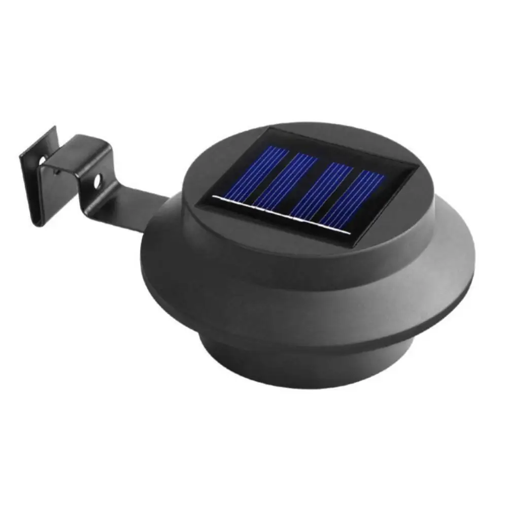 

PROBE SHINY 3 LED Solar Powered Fence Gutter Light Outdoor Garden Yard Wall Pathway Lamp Black