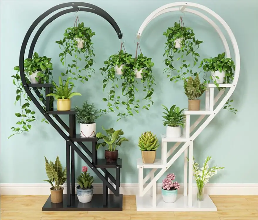 The living room household use pattern rack multilayer indoor special price balcony iron work circular buy content rack adornment