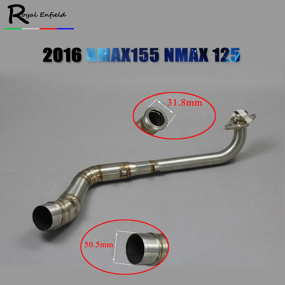 

For Yamaha NMAX155 NMAX125 2015 2016 2017 nmax 125 muffler Motorcycle exhaust middle link pipe collector front down pipe