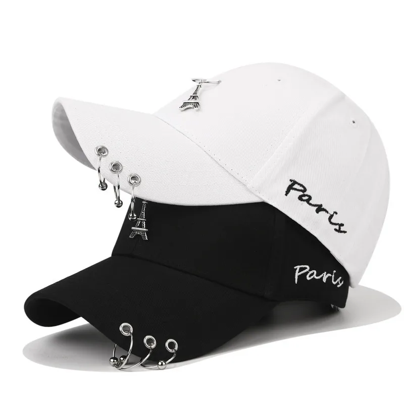

JXQBSYDK Adult Women's Baseball Caps Hip Hop Style Baseball Caps Spring Summer Caps Fashion Eiffel Tower Decoration Sun Hats