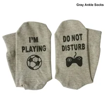 Лидер продаж, 1 пара, игровые хлопковые дышащие носки с буквенным принтом на день рождения, рождественские подарки, HV99