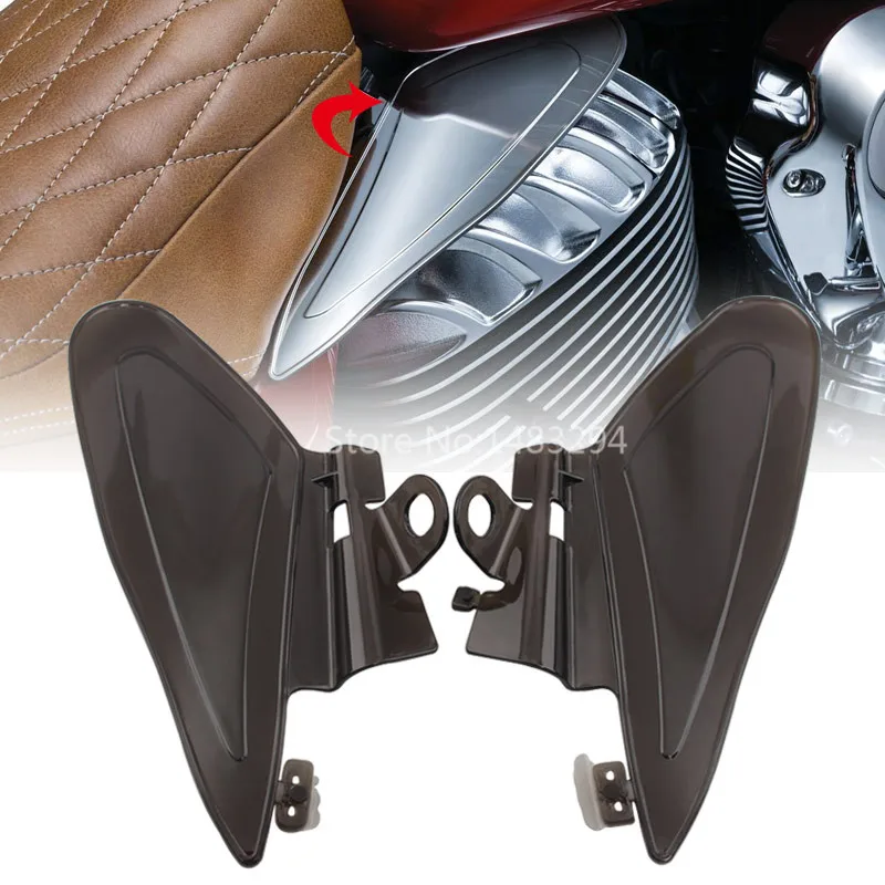 Smoke PVC Saddle Heat Shields for Indian Chieftain Roadmaster Chief
