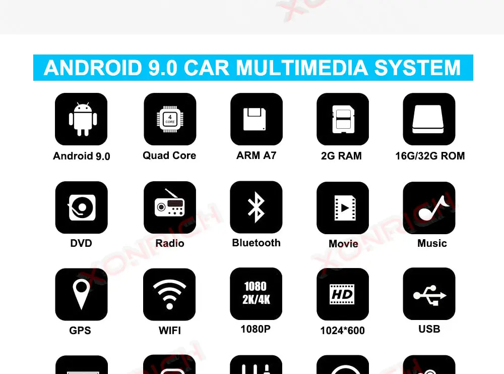 Excellent AutoRadio Double Din Android 9.0 Car Multimedia Player For Toyota Camry 2007 2008 2009 2010 2011 Aurion Navi Tape Recorder DSP 7