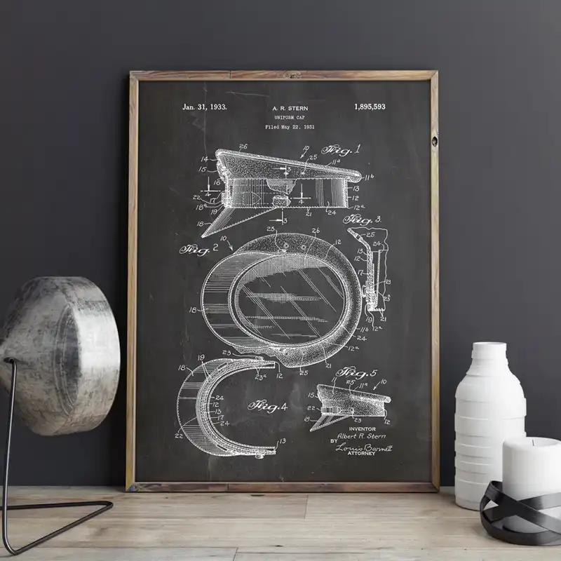 Police Car Patent Law Enforcement Wall Art Police Officer Posters