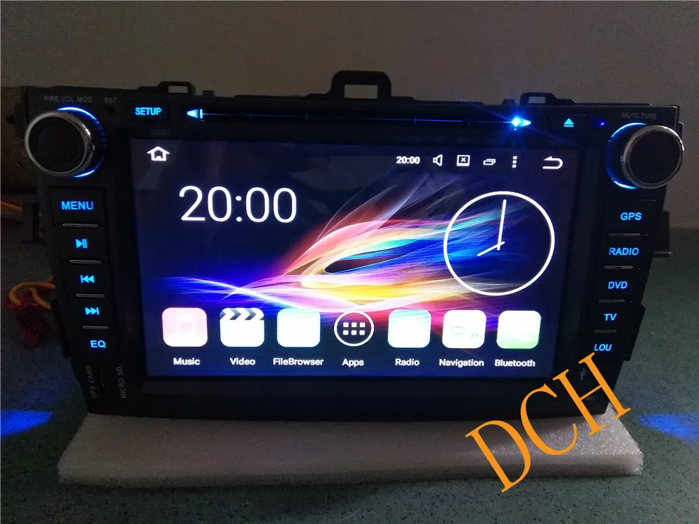Best 8" 2 Din Octa Core 4GB RAM 32GB Android 8.0 7.1 6.0 Car DVD GPS For Toyota Corolla 2007 2008 2009 2010 2011 1