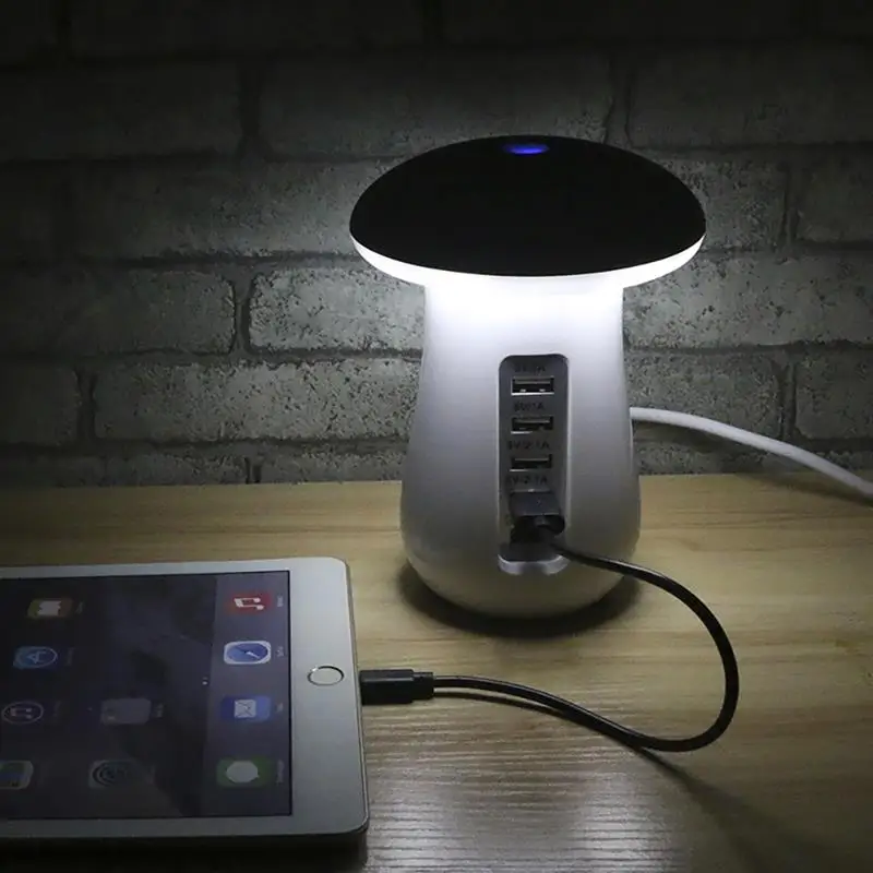 Мульти порты USB зарядное устройство с подставкой QC 3,0 быстрое зарядное устройство гриб светодиодный usb зарядная станция Док-станция для Xiaomi samsung LG и планшета
