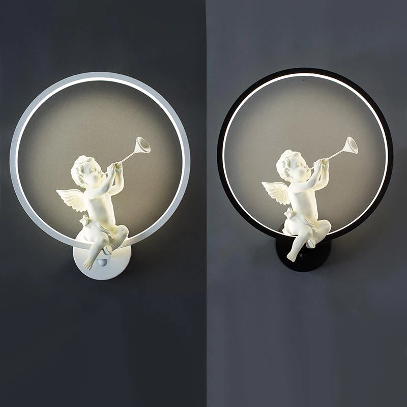 

North European style Fashion personality art wall lamp iron simple modern wall warm aisle lamp bedside bedroom living ZA FG87