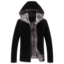 Реальный Меховые пальто для мужчин из натуральной оторочка из овечьей шерсти Куртка с капюшоном, ПОДБИТАЯ изнутри шерстью кожаная куртка Новинка Феникс 323