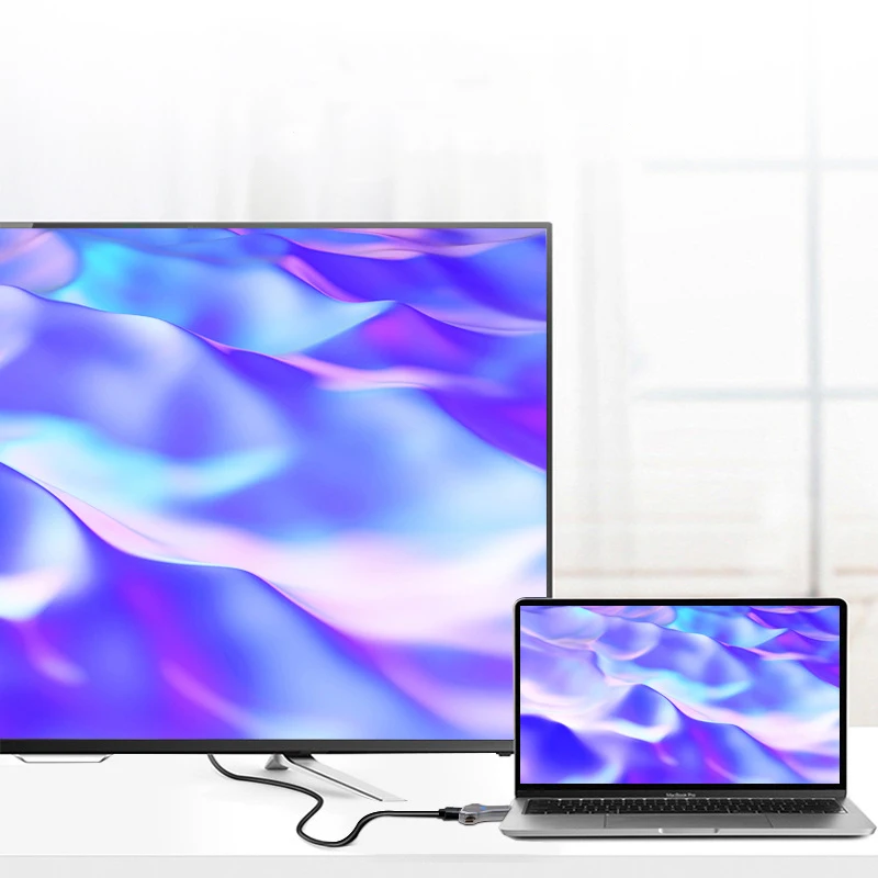 3 в 1 Многофункциональный преобразователь Поддержка 4 K Usb3.1 Тип C+ Dp+ переходник с дисплейного порта MiniDP на сигнал Hdmi выход USB-C Кабель-адаптер для Macbook(1,8