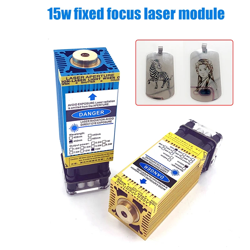 DIY синий фиолетовый лазерный модуль 450nm 0,5 Вт/2,5 Вт/3,5 Вт/5,5 Вт/15 Вт ЧПУ лазерная гравировка для ЧПУ