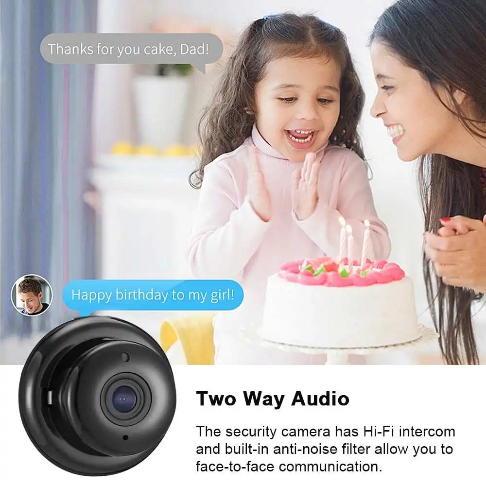 1080P HD ip-камера безопасности, 3,6 мм, прозрачная Проводная Беспроводная мини-камера безопасности, Wifi, ночное видение, умная домашняя Видео система, детский монитор