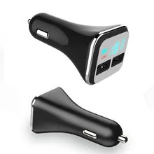 4 8A Quick Charge 2 USB Port LED Display Cigarette Lighter Phone Adapter Car Charger Charging