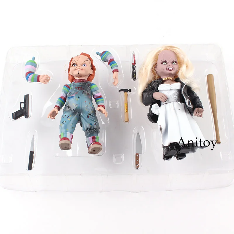 Childs Play Невеста Чаки игрушки Чаки и Тиффани кукла ПВХ фигурка ужас Коллекционная модель игрушки