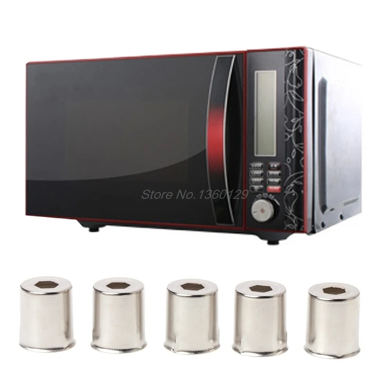 

5Pcs Steel Cap Microwave Oven Replacement Round Hole Magnetron Silver Tone AUG_27 Dropship