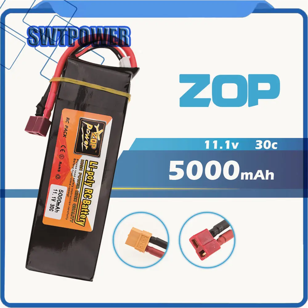 Zop RC Lipo 3S 5000mAh 11.1v 30C RC LiPo Battery For Remote Control Model Quadcopt-in Parts