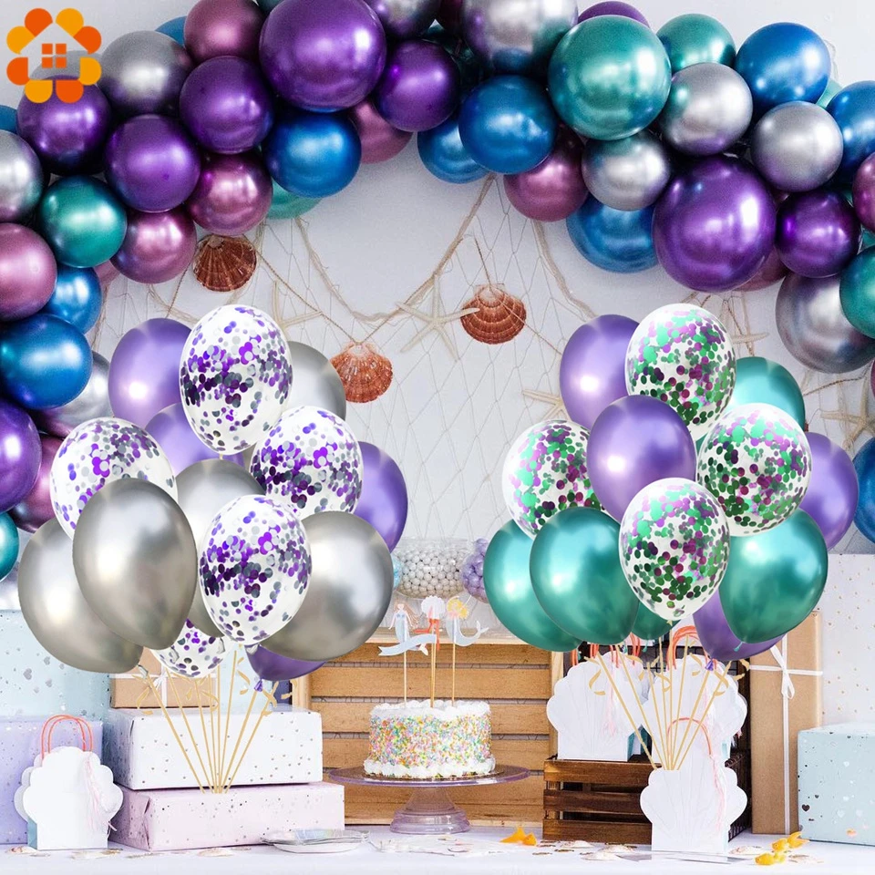 

1 Pack 12inch Metallic Colors Latex Balloons Confetti Air Balloons Inflatable Ball For Birthday Wedding Party Balloon Supplies